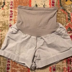 Indigo Blue Maternity Grey denim shorts